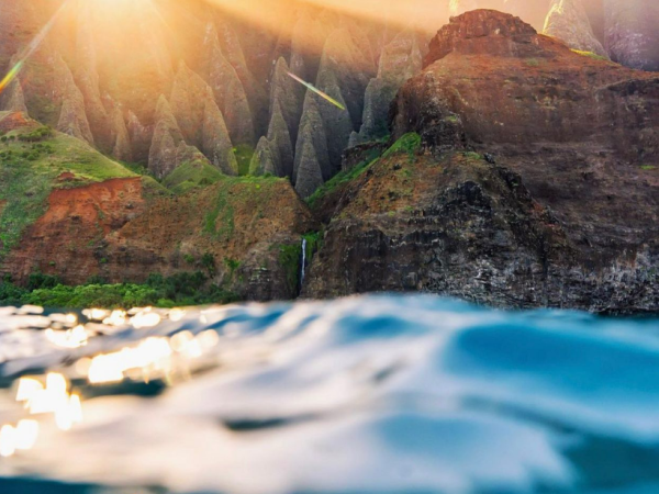 a close up of a canyon