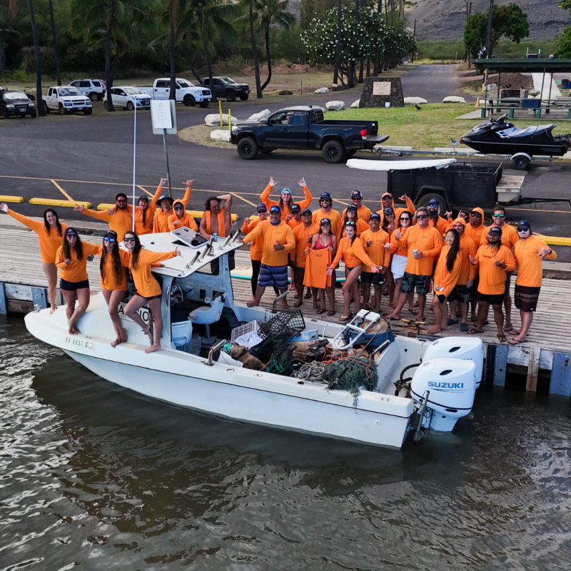 a group of people on a boat
